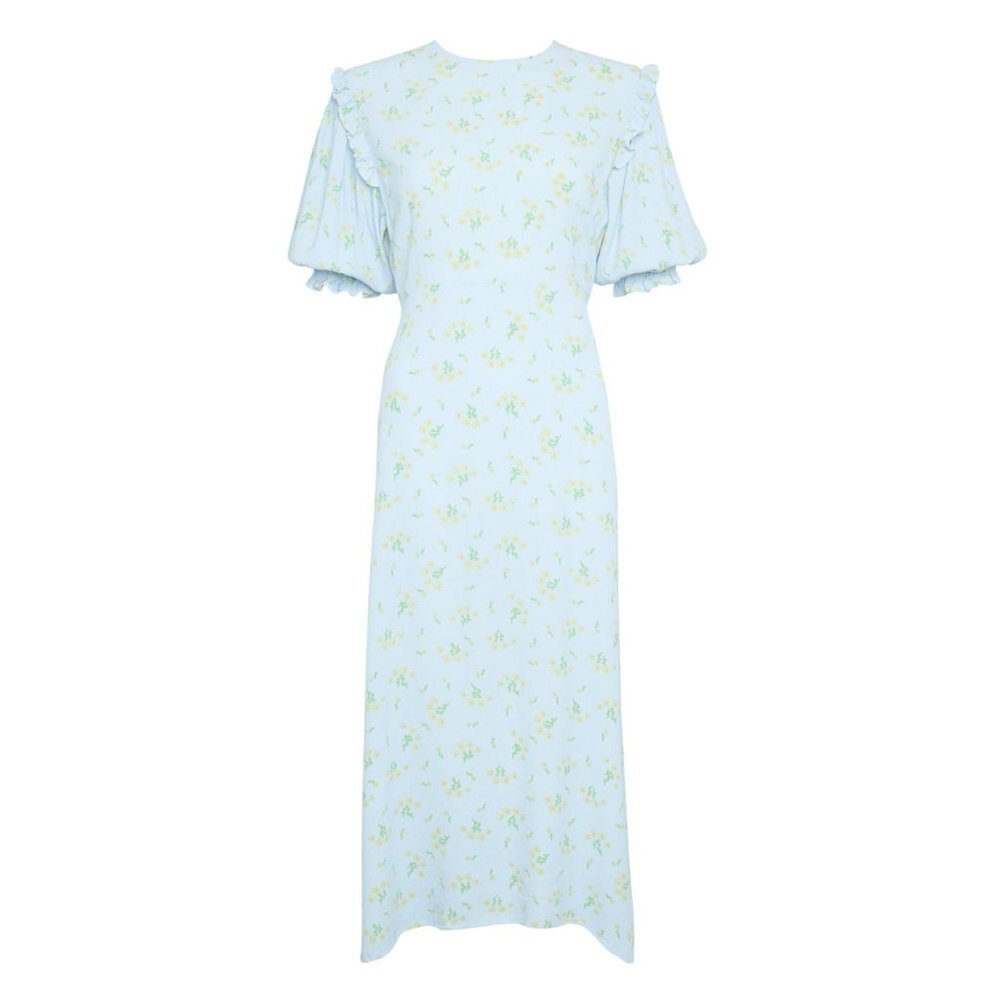 Faithfull The Brand Jean Marie Puff Sleeve Midi Dress - Picture 5 of 13